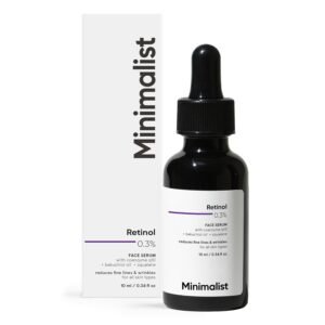 Minimalist Anti-Aging Night Serum with 0.3% Retinol & Q10 | Suitable for All Skin Types | Fine Lines & Wrinkles Reduction Serum for Beginners | Water-Free Formula for Stability & Nourishment | Fragrance-Free & Non-Comedogenic | For Women & Men | 10 ml