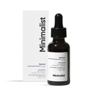 Minimalist Retinol 0.6% Mid-Strength Anti Aging Face Serum For Unisex, Reduces Fine Lines & Wrinkles, Medium Strength Retinol Formula (Pack Of 1)