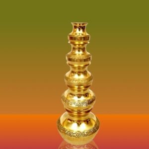 Brass Engraved Glossy Finish Kubera Kudam Utaran Kalash Puja Handcrafted Decorative Item for Living Room, Vaastu Décor Showpiece,Lakshmi Kuberar Lucky Pot 5 Piece Kalash Set.