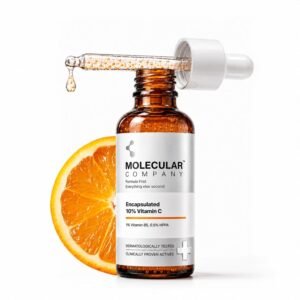 Molecular Company ENCAPSULATED 10% Vitamin C Face Serum 30ml | More Absorption, Lesser Irritation | 1% Vitamin B5 & 0.5% HPPA for Glowing Skin, Brightens Dark Spots & Uneven Skin Tone, All Skin Type