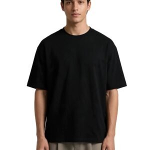 Men's Plain Round Neck Oversized T-Shirt